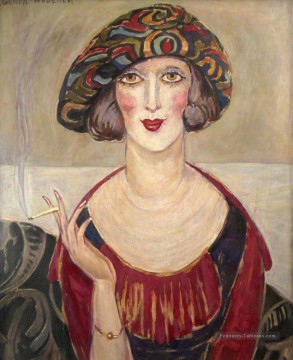 Portrait fumeur Gerda Wegener Peinture à l'huile